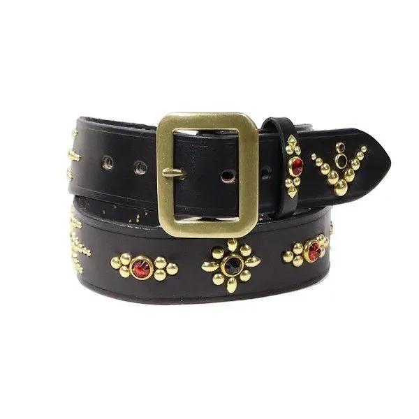 クッシュマン 29180 40mm SINGLE PIN STUDS BELT シングルピン スタッズベルト カウハイド 牛革 CUSHMAN | CUSHMAN | 01