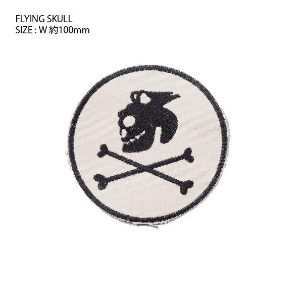 CUSHMAN（クッシュマン） [ネコポス送料200円]クッシュマン オリジナル 刺繍ワッペン FLYING SKULL EMBROIDERY ...