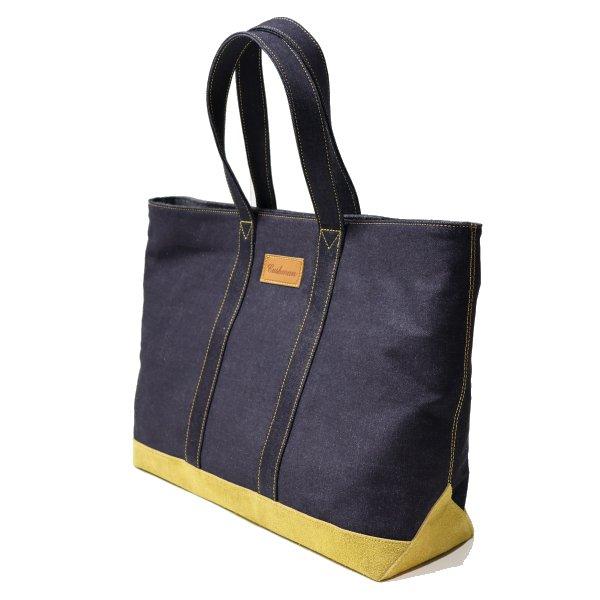 専用出品CUSHMAN★リバーシブル レザーコンビデニムトートバッグ スエード CUSHMAN☆リバーシブル レザーコンビデニムトートバッグ 大容量