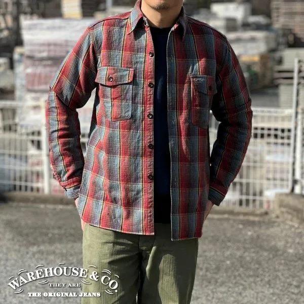 WAREHOUSE（ウエアハウス） 3022 FLANNEL SHIRTS WITH CHINSTRAP G柄