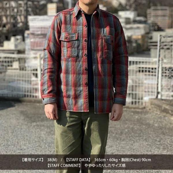 WAREHOUSE（ウエアハウス） 3022 FLANNEL SHIRTS WITH CHINSTRAP G柄