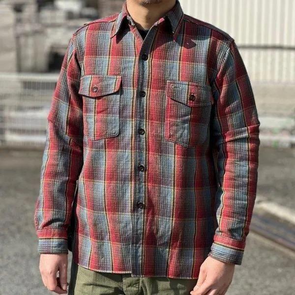 WAREHOUSE（ウエアハウス） 3022 FLANNEL SHIRTS WITH CHINSTRAP G柄