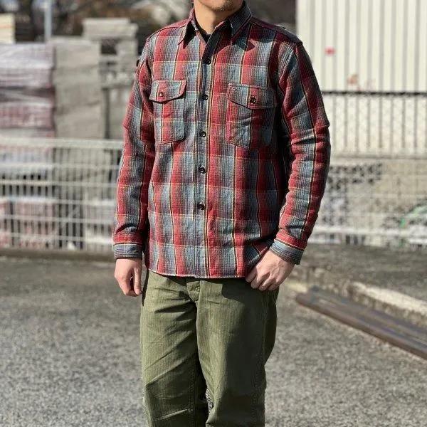 WAREHOUSE（ウエアハウス） 3022 FLANNEL SHIRTS WITH CHINSTRAP G柄