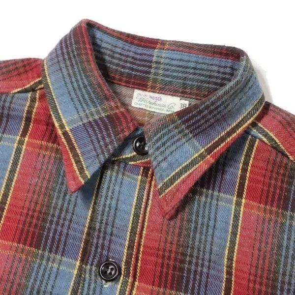 WAREHOUSE（ウエアハウス） 3022 FLANNEL SHIRTS WITH CHINSTRAP G柄