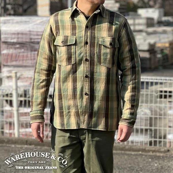 WAREHOUSE（ウエアハウス） 3022 FLANNEL SHIRTS WITH CHINSTRAP H柄