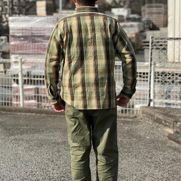WAREHOUSE（ウエアハウス） 3022 FLANNEL SHIRTS WITH CHINSTRAP H柄