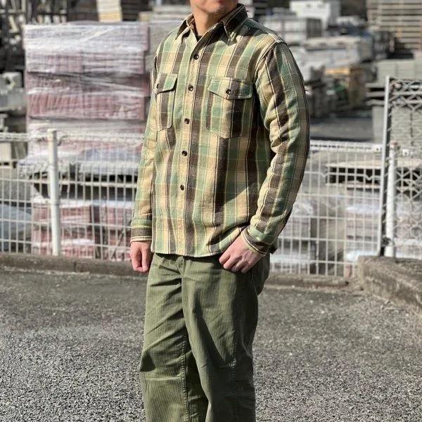WAREHOUSE（ウエアハウス） 3022 FLANNEL SHIRTS WITH CHINSTRAP H柄