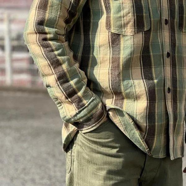 WAREHOUSE（ウエアハウス） 3022 FLANNEL SHIRTS WITH CHINSTRAP H柄