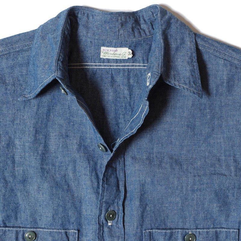 WAREHOUSE（ウエアハウス） 3044 USN CHAMBRAY SHIRTS 無地