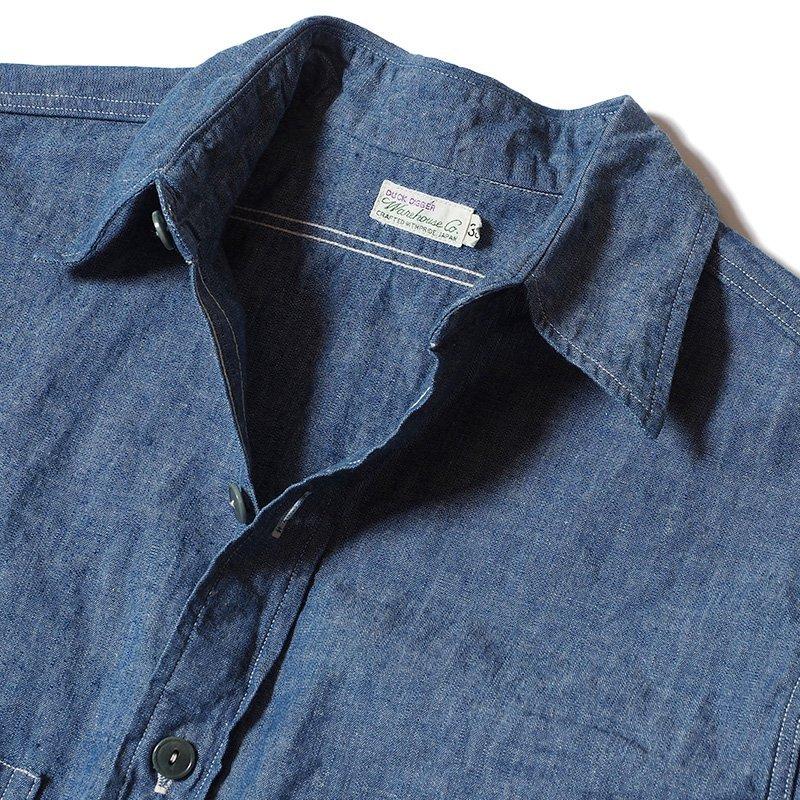 WAREHOUSE（ウエアハウス） 3044 USN CHAMBRAY SHIRTS 無地