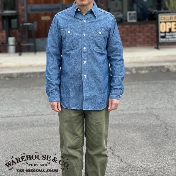 WAREHOUSE（ウエアハウス） 3064 VENTILATION TRIPLE STITCH CHAMBRAY