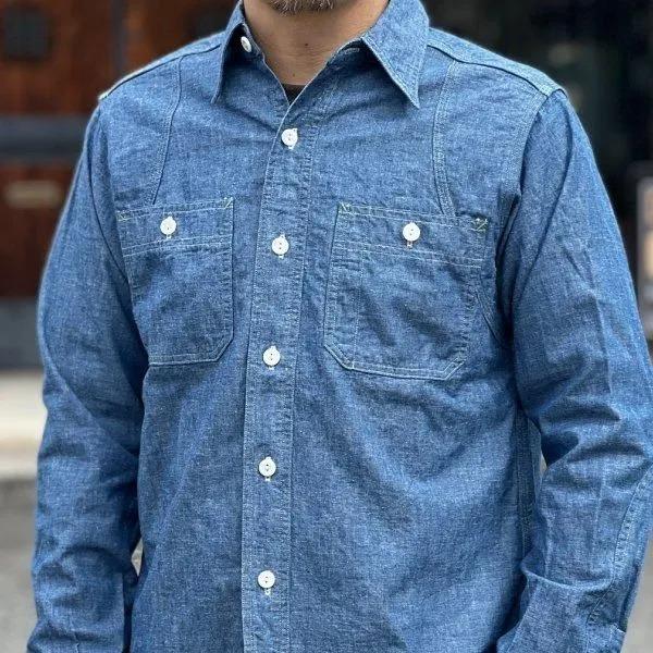 WAREHOUSE（ウエアハウス） 3064 VENTILATION TRIPLE STITCH CHAMBRAY