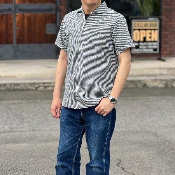 WAREHOUSE ウエアハウス 3091 S/S OPEN COLLAR SHIRTS オープン