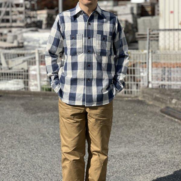 WAREHOUSE（ウエアハウス） 3104 A柄 ネイビー FLANNEL SHIRTS