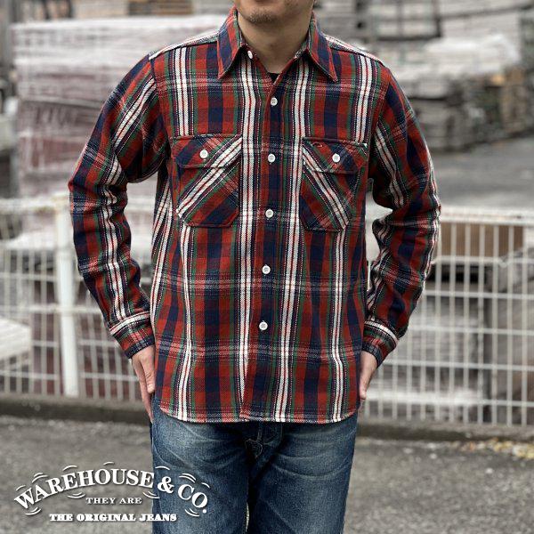 WAREHOUSE（ウエアハウス） 3104 D柄 FLANNEL SHIRTS ONE WASH