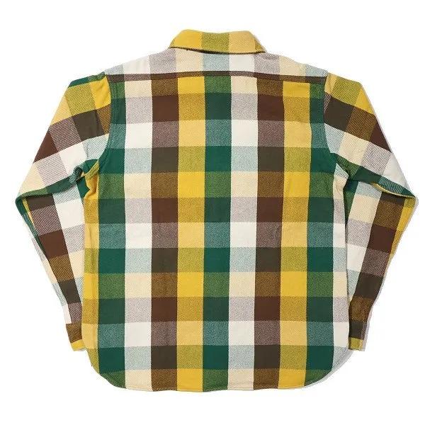 WAREHOUSE（ウエアハウス） 3104 E柄 グリーン FLANNEL SHIRTS