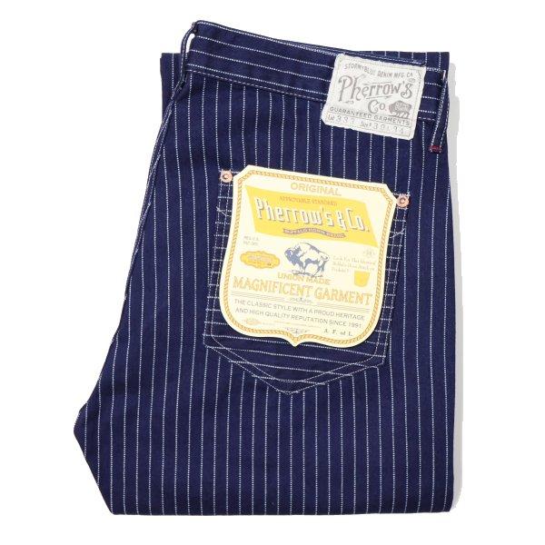 フェローズ 333WP-W 1930s インディゴウォバッシュストライプ ワークパンツ PHERROW'S 定番商品 | Pherrow's | 03