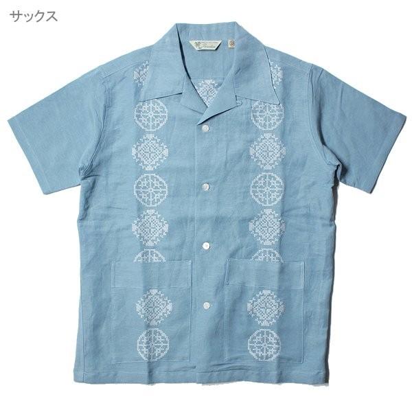 FULLCOUNT レーヨン　開襟　オープンカラー　半袖　シャツ　刺繍デザイン cfss175920-1.jpg