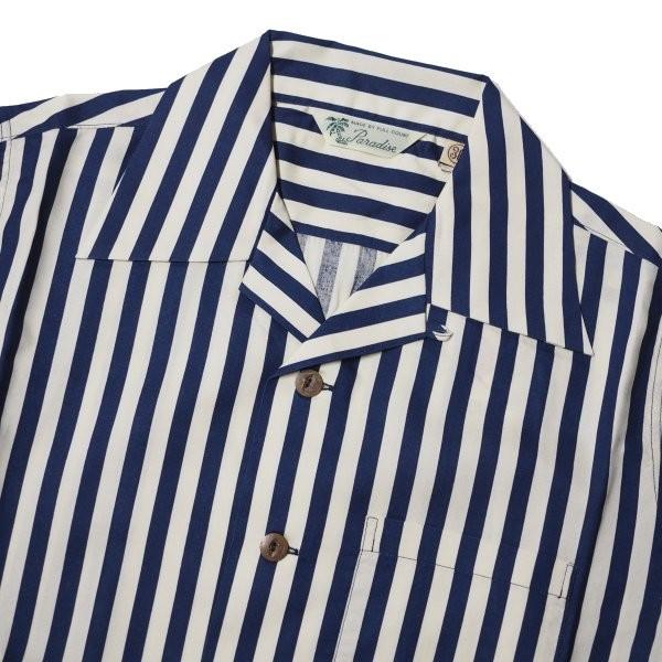 FULLCOUNT フルカウント インディゴストライプ レーヨンシャツ 半袖  