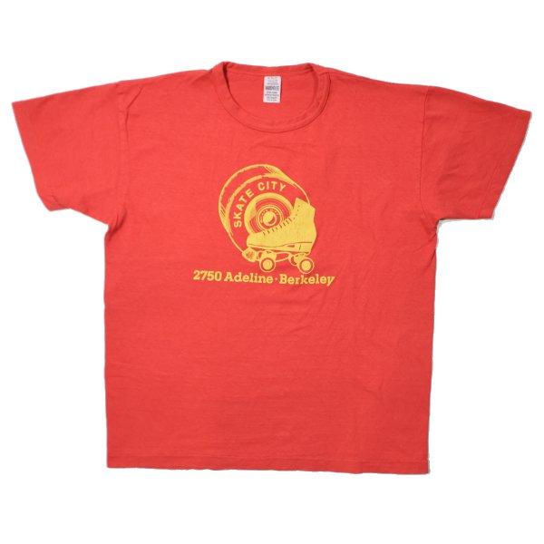 WAREHOUSE ウエアハウス セコハン Tシャツ レッド L 廃版 WAREHOUSE（ウエアハウス） ネコポス送料200円 4064 SKATE CITY T