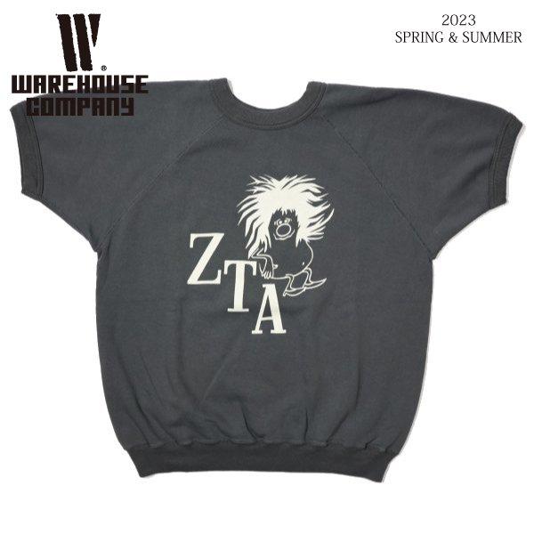 美品ウエアハウス2ND-HAND ZTA プリント 半袖スウェット サイズM WAREHOUSE（ウエアハウス） Lot 4084 半袖SW ZTA セコハン 半袖