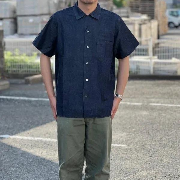 FULLCOUNT（フルカウント） 4100-2 DENIM OPEN COLLAR S/S SHIRT