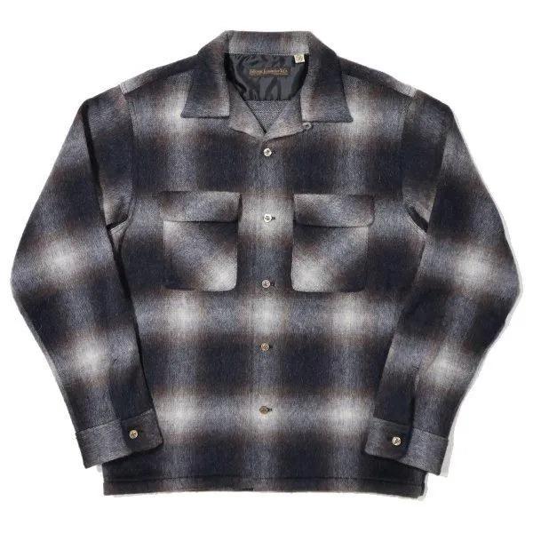 フルカウント 4102 WOOL ALPACA SHAGGY CHECK OPEN COLLAR SHIRT ウールアルパカ オープンカラーシャツ FULLCOUNT 2026年新作 | FULLCOUNT | 01