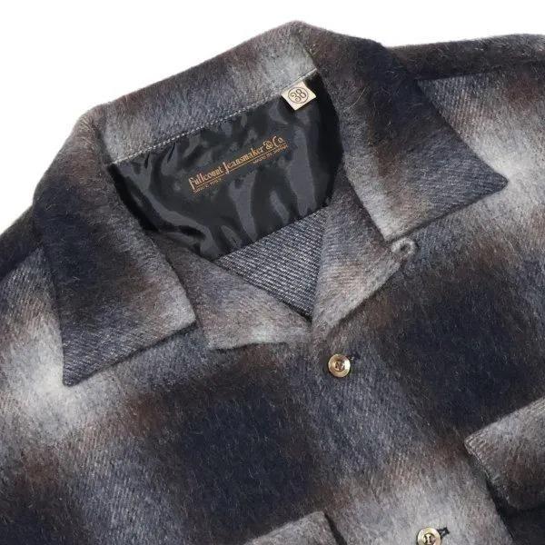 フルカウント 4102 WOOL ALPACA SHAGGY CHECK OPEN COLLAR SHIRT ウールアルパカ オープンカラーシャツ FULLCOUNT 2026年新作 | FULLCOUNT | 03