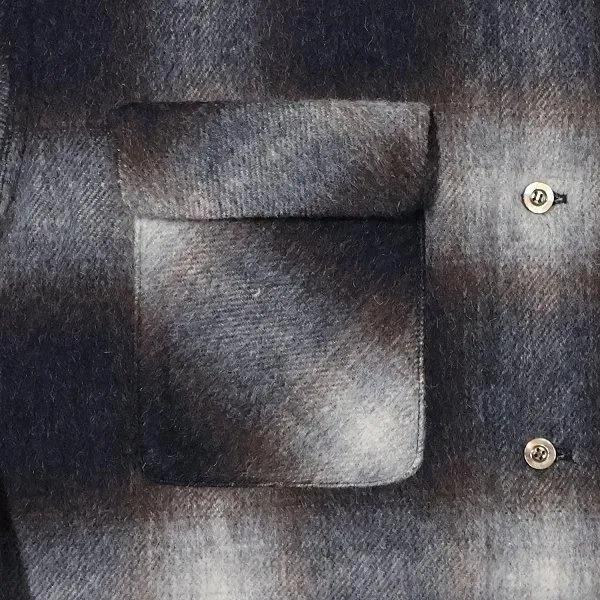 フルカウント 4102 WOOL ALPACA SHAGGY CHECK OPEN COLLAR SHIRT ウールアルパカ オープンカラーシャツ FULLCOUNT 2026年新作 | FULLCOUNT | 05