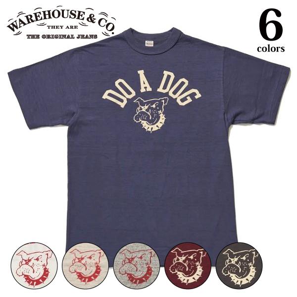 ネコポス送料200円 ウエアハウス 4601 DO A DOG プリントTシャツ 半袖 WAREHOUSE 2026年新作 | WAREHOUSE