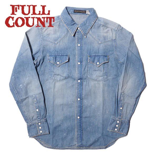 FULLCOUNT（フルカウント） 加工デニム ウエスタンシャツ DENIM