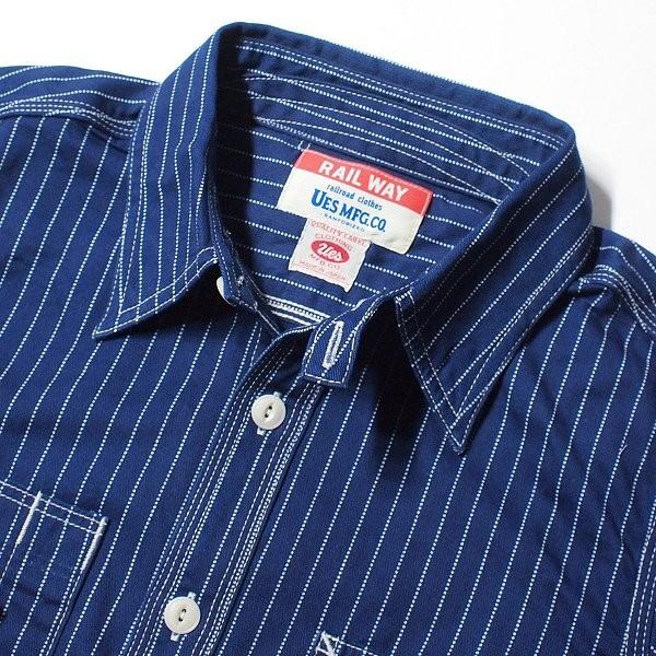 UES（ウエス） ワークシャツ ウォバッシュストライプ 500954