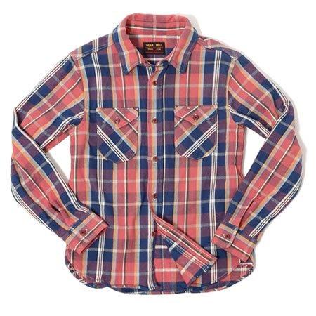 UESウエス 502354 エクストラヘビーネルシャツ 15oz サイズ(L) UES（ウエス） 502254 先染ヘビーネルシャツ フランネル ピンク UES