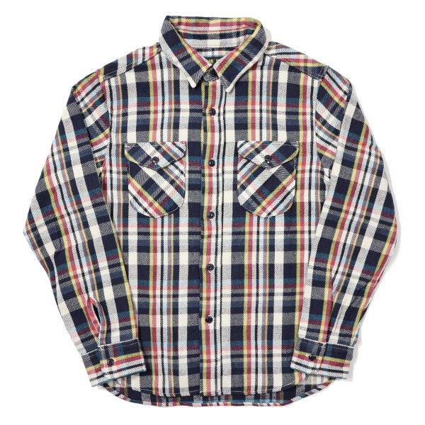 UES（ウエス） 502351 先染ヘビーネルシャツ フランネル ネイビー