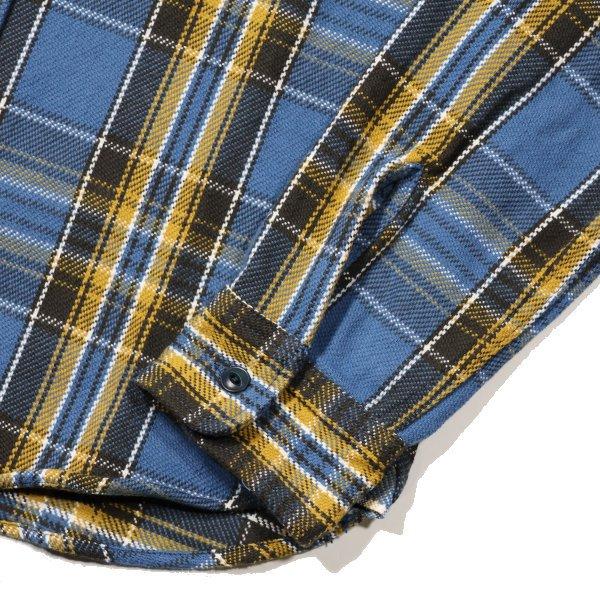 新品 UES ヘビーネルシャツ 502352 ブルー系チェック サイズ3(L) UES（ウエス） 502352 先染ヘビーネルシャツ フランネル ブルー HEAVY