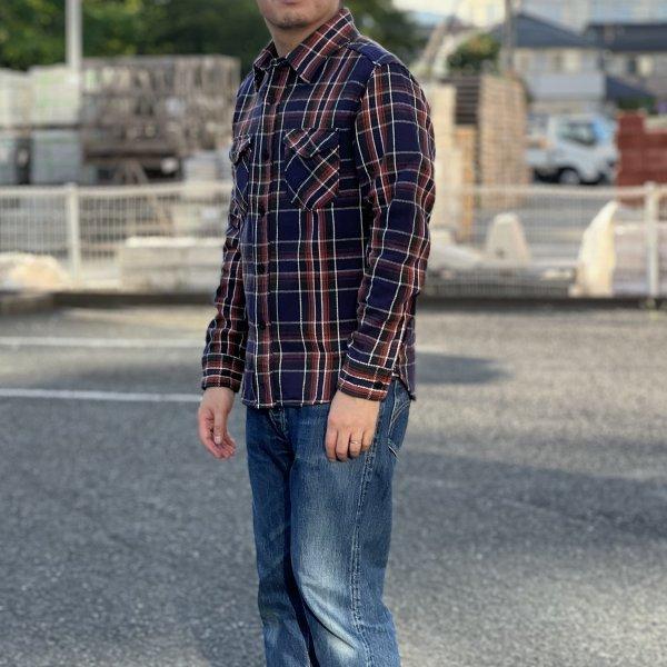 UES（ウエス） 502352 先染ヘビーネルシャツ フランネル パープル