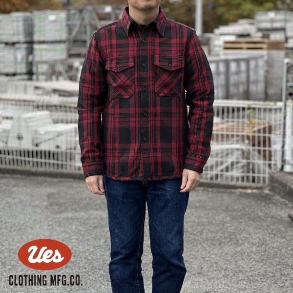 UES（ウエス） 502355 エキストラヘビー ネルシャツ フランネル レッド