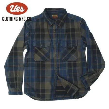 UES ウエス 502552 エクストラヘビーネルシャツ ネイビー EXTRA