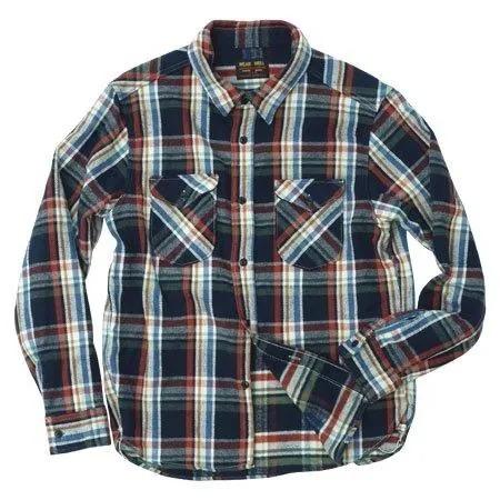 UES（ウエス） 502553 ヘビーネルシャツ ネイビー HEAVY FLANNEL SHIRT