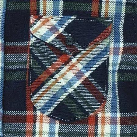 UES（ウエス） 502553 ヘビーネルシャツ ネイビー HEAVY FLANNEL SHIRT