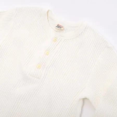 [予約商品]ウエス 66BW ビッグワッフルヘンリーネックTシャツ 長袖 BIG WAFFLE HENLEY NECK TEE UES 2026年 | UES | 02