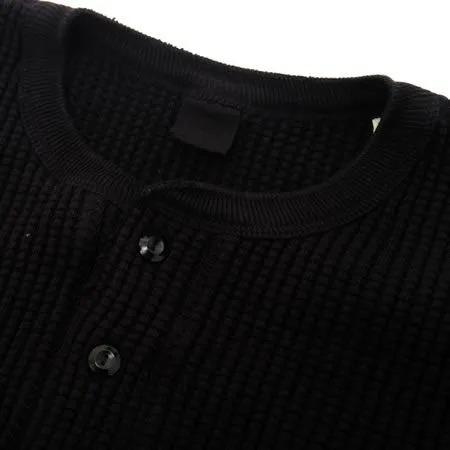 [予約商品]ウエス 66BW ビッグワッフルヘンリーネックTシャツ 長袖 BIG WAFFLE HENLEY NECK TEE UES 2026年 | UES | 06
