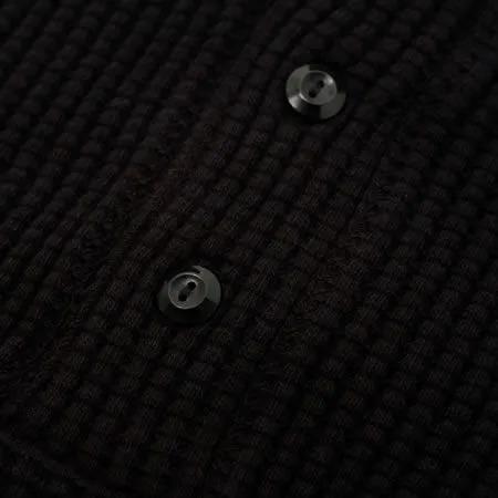 [予約商品]ウエス 66BW ビッグワッフルヘンリーネックTシャツ 長袖 BIG WAFFLE HENLEY NECK TEE UES 2026年 | UES | 07