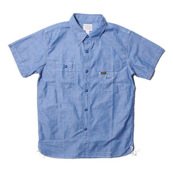 Pherrow's（フェローズ） 半袖 ワークシャツ シャンブレーシャツ S/S