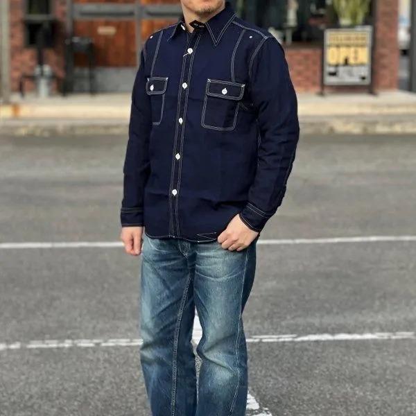 フェローズ 770WS シャンブレーワークシャツ 長袖 CHAMBRAY WORK SHIRTS PHERROWS 2025年定番リニューアルモデル | Pherrow's | 15