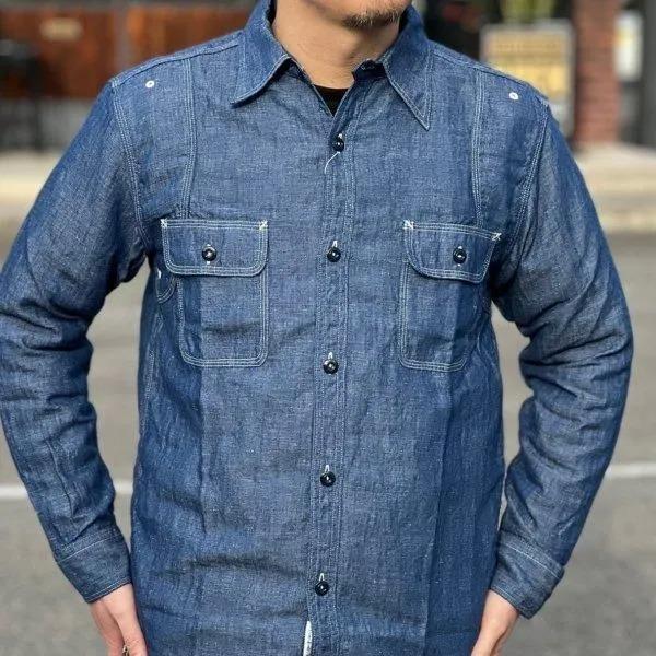 フェローズ 770WS シャンブレーワークシャツ 長袖 CHAMBRAY WORK SHIRTS PHERROWS 2025年定番リニューアルモデル | Pherrow's | 18