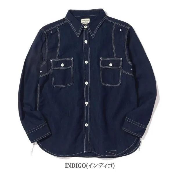 フェローズ 770WS シャンブレーワークシャツ 長袖 CHAMBRAY WORK SHIRTS PHERROWS 2025年定番リニューアルモデル | Pherrow's | 04