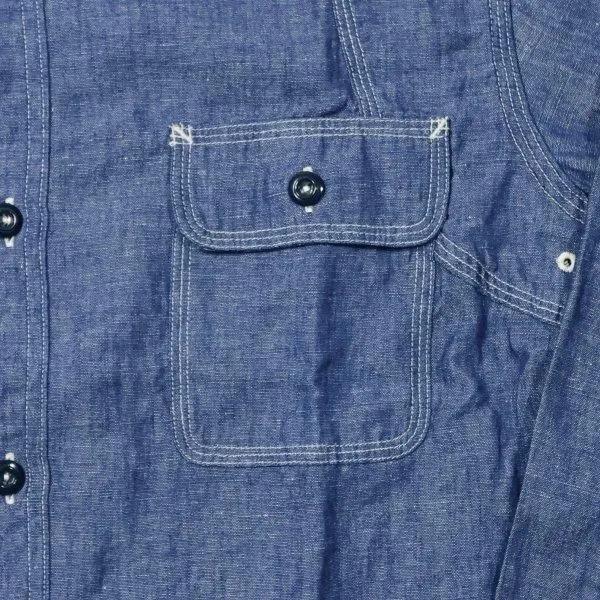フェローズ 770WS シャンブレーワークシャツ 長袖 CHAMBRAY WORK SHIRTS PHERROWS 2025年定番リニューアルモデル | Pherrow's | 07