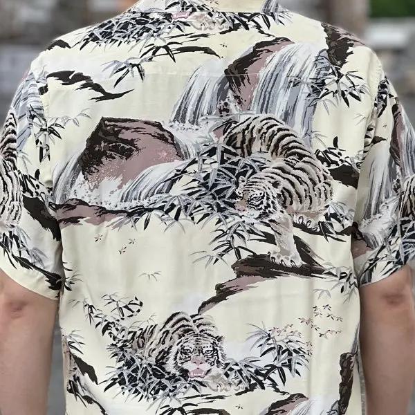 デラックスウエア AL-14S DOUBLE.TIGER 半袖ハワイアンシャツ アロハ