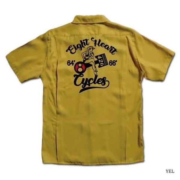 [予約商品]デラックスウエア B2601 EIGHT HEART レーヨン ボーリングシャツ 半袖 DELUXEWARE 2026年新作 | DELUXEWARE | 02